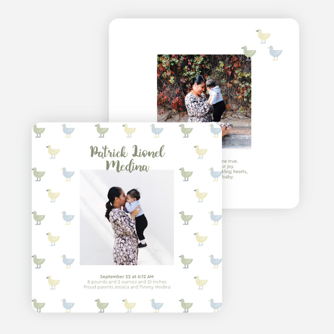 Our Little Duckling Baby Birth Announcements - Multi
