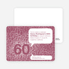 60th Birthday Party Invitations with a Numbers Theme - Plum