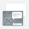 60th Birthday Party Invitations with a Numbers Theme - Pewter