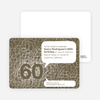 60th Birthday Party Invitations with a Numbers Theme - Walnut