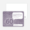 60th Birthday Party Invitations with a Numbers Theme - Wisteria