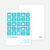 A Dozen Different Objects for your Moving Announcements - Robin Egg Blue