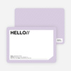 A Simple Hello: Modern Stationery - Periwinkle