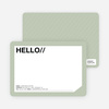 A Simple Hello: Modern Stationery - Mint Cream