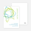 Abstract Moving Announcement Card - Lime Green