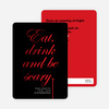 Adult Scary Script Halloween Party Invitations - Red