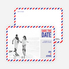 Airmail Save the Date Photo Cards - Red Candy