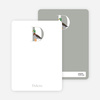 Alphabet Animals D Duck Monogram Stationery - Espresso