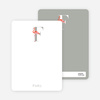 Alphabet Animals F Flamingo Monogram Stationery - Persimmon