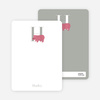 Alphabet Animals H Hippo Monogram Stationery - Rose
