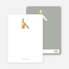 Alphabet Animals K Kangaroo Monogram Stationery - Saffron
