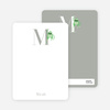 Alphabet Animals M Monkey Monogram Stationery - Emerald Green