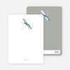 Alphabet Animals N Needlefish Monogram Stationery - Blueberry