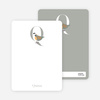 Alphabet Animals Q Quail Monogram Stationery - Grey
