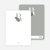 Alphabet Animals R Raccoon Monogram Stationery - Mauve
