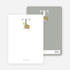 Alphabet Animals T Turtle Monogram Stationery - Chocolate