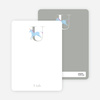 Alphabet Animals U Unicorn Monogram Stationery - Baby Blue
