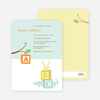 Alphabet Blocks Baby Shower Invitation - Pale Aqua