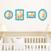 Antique Photo Frame Wall Decals - Blue