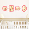 Antique Photo Frame Wall Decals - Pink