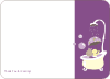 Note Cards: ‘Hippo in the Tub’ cards. - Amethyst