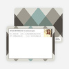 Argyle Custom Stationery - Gray