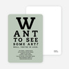 Art Gallery Opening Invitations Inspired by an Eye Chart - Ash
