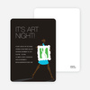 Art Night Invitations - Cornflower