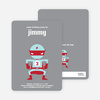 Avenger Super Hero Birthday Invitation - Silver