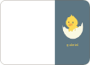 Personal Stationery for Your Newborn Has Hatched: Modern Baby Announcement - Slate Blue