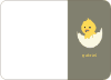 Personal Stationery for Your Newborn Has Hatched: Modern Baby Announcement - Khaki