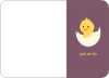 Personal Stationery for Your Newborn Has Hatched: Modern Baby Announcement - Eggplant