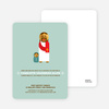 Baby and Jesus Baptism Invitation - Greenish Blue