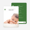 Baby’s First Month Red Egg and Ginger Party Invites - Green