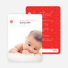 Baby’s First Month Red Egg and Ginger Party Invites - Red