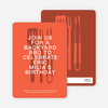 Backyard BBQ Invitations - Medium Red