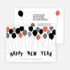 Balloon Themed New Year’s Party Invitations - Red