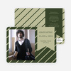 Banner Stripes Graduation Party Invitations - Green