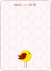 Personal Stationery for Tweetie Birth Modern Baby Announcement - Lemon Yellow