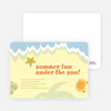 Beach Themed Summer Party Invitations - Lemon Chiffon