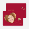 Bee Mine Heart Shaped Photo Card - Crimson