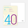Big Numbers Invitations - Blue Bash