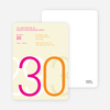 Big Numbers Invitations - Friendly Fuschia