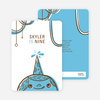 Birthday Party Celebration Invitations - Columbia Blue