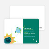 Blowfish Modern Birthday Party Invitation - Teal