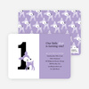 Blue Deer 1st Birthday Invitation - Lavender Candy