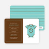 Blue Onesie Baby Shower Invitation - Blueberry Mist