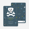 Blue Pirate Modern Birthday Invitation - Tempest Blue