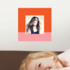 Bold, Colorful Square Photo Frame Stickers - Red