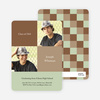 Bold Geometric Graduations Cards - Brown